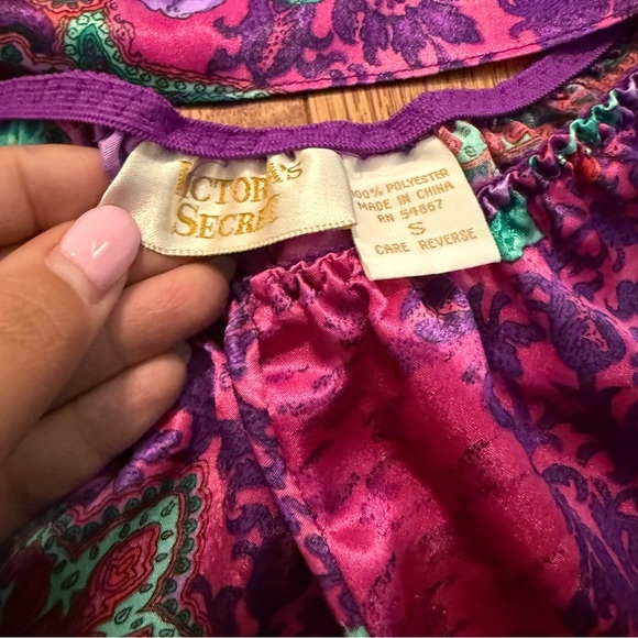 VTG Victoria's Secret Cami Shorts Gold Label small 90s, Cheeky lingerie satin - Picture 3 of 13